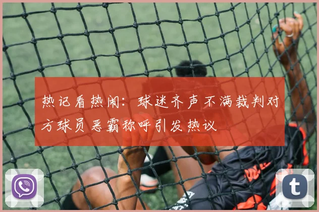 热记看热闹：球迷齐声不满裁判对方球员恶霸称呼引发热议